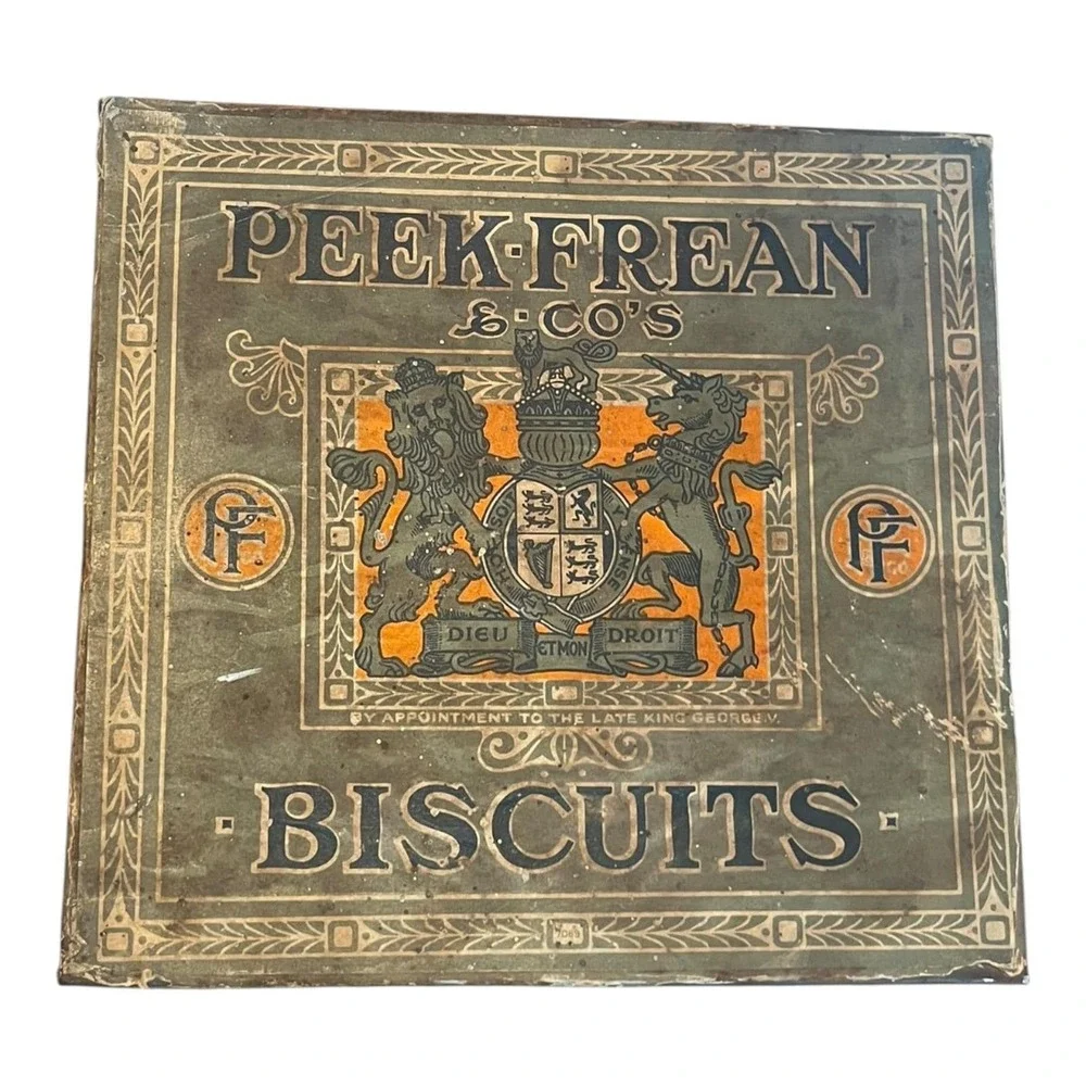 Vintage Peek Frean & Co's Biscuits Tin Pat-A-Cake Royal Warrant Early 20th C